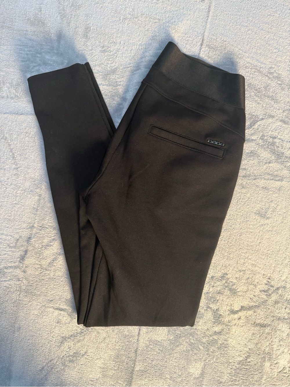 Bebe Women’s Black Slim Pull-On Dressy Legging Pants. Stretchy Size S/P
